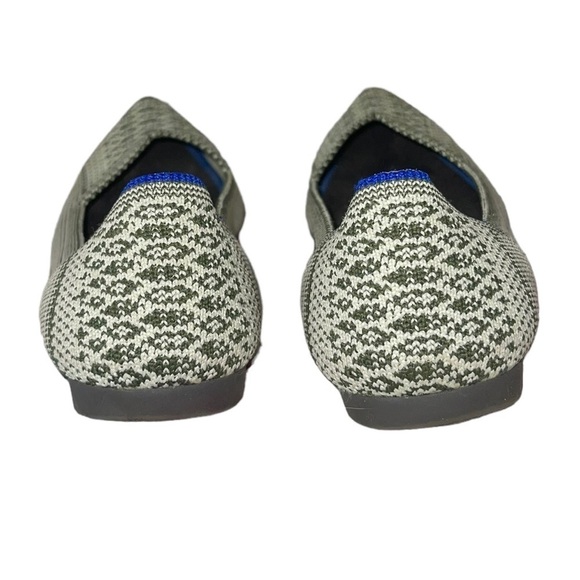 Rothy's Green and Cream Flats Comfortable and Stylish. Size W6 GUC - Picture 6 of 12